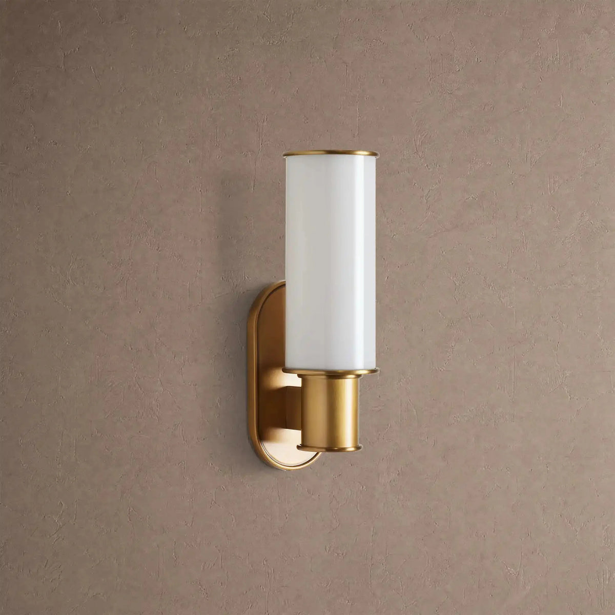 Hartley Milk Glass Wall Sconce - Brasscasivra