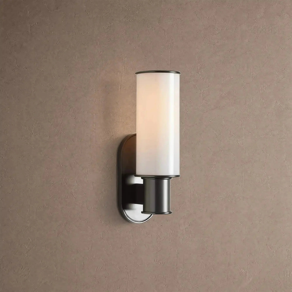 Hartley Milk Glass Wall Sconce - Blackcasivra