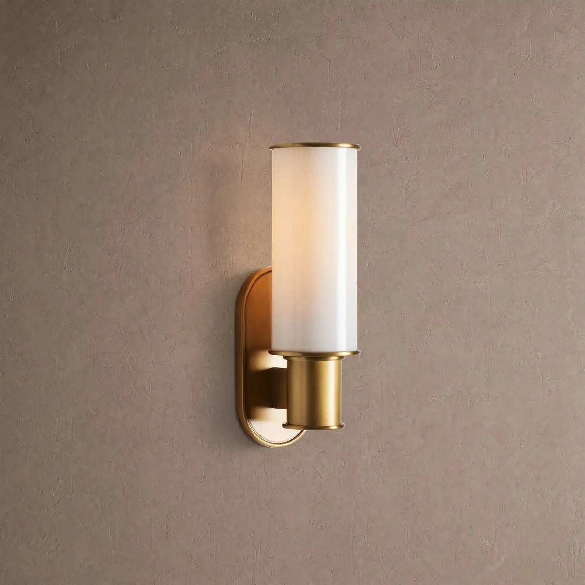 Hartley Milk Glass Wall Sconce - Brasscasivra
