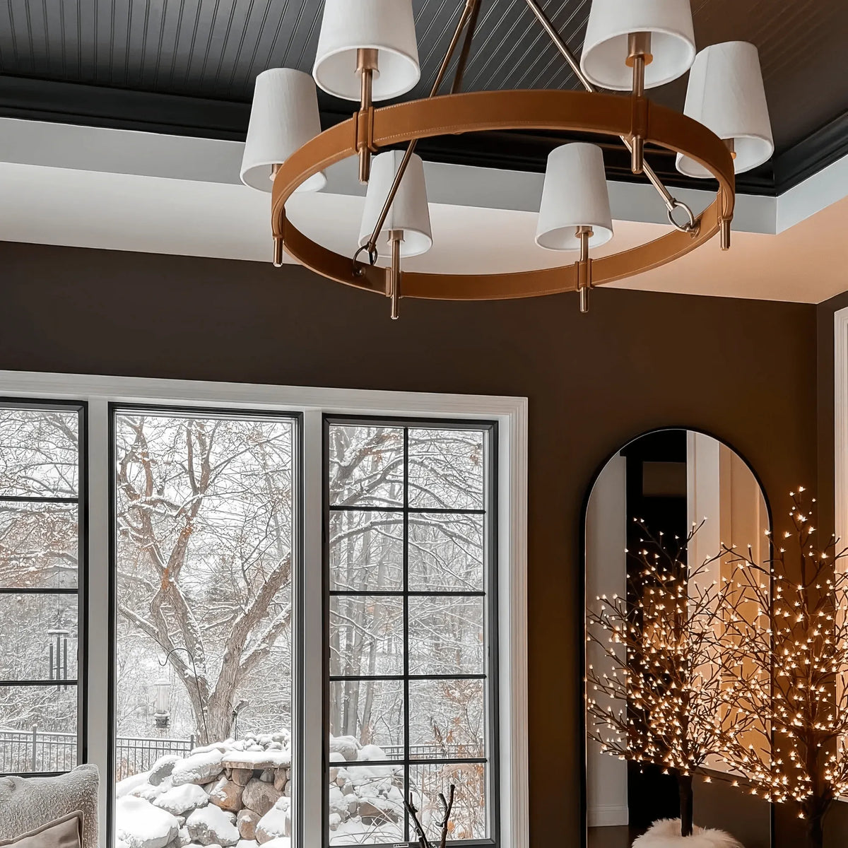 Henley Round Chandelier 6/8/10-Light in brass - dining room lighting