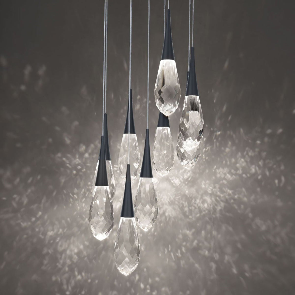 Hibiscas LED Multi Light Pendant Light - Aged Brass3-Lightcasivra