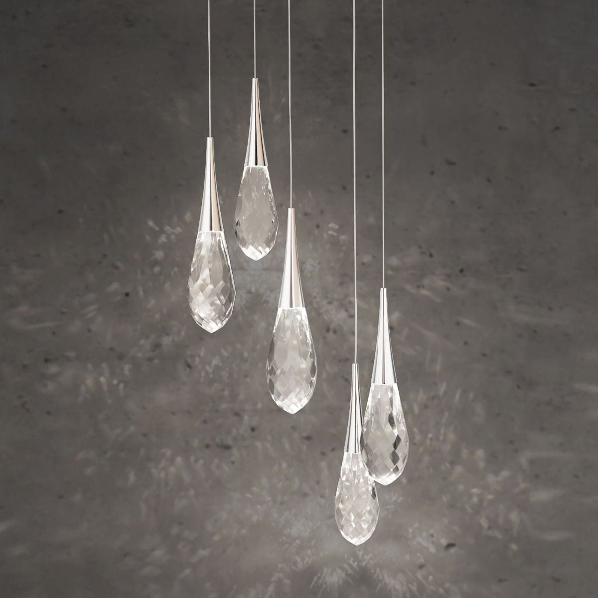 Hibiscas LED Multi Light Pendant Light - Aged Brass3-Lightcasivra