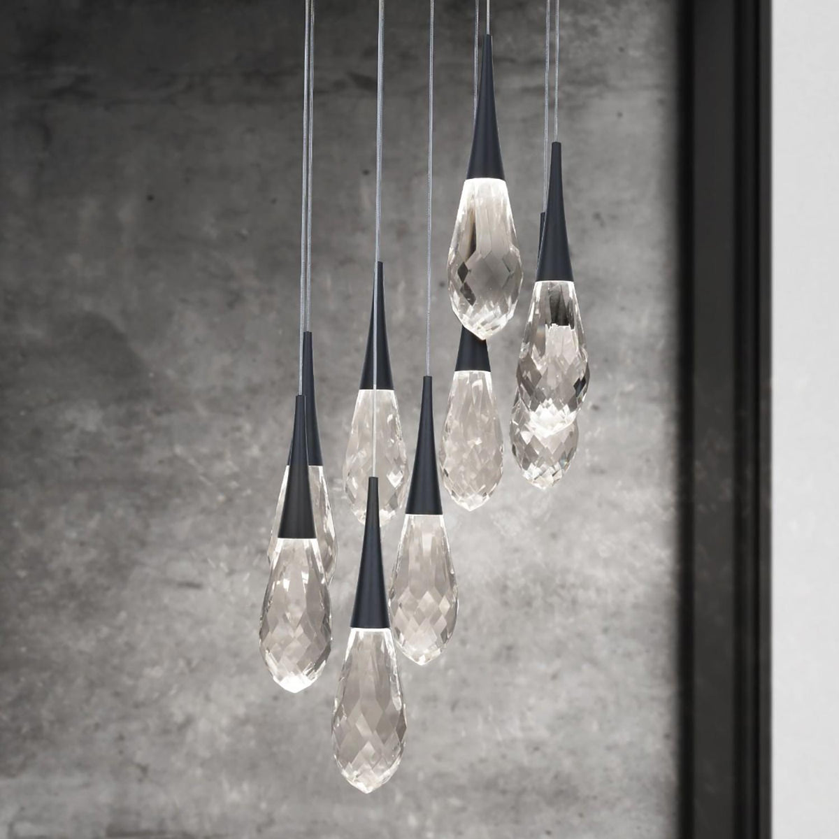 Hibiscas LED Multi Light Pendant Light - Aged Brass3-Lightcasivra