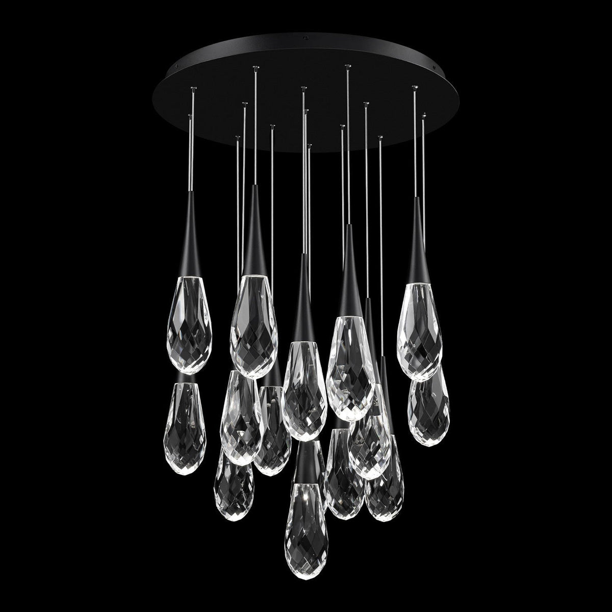 Hibiscas LED Multi Light Pendant Light - Aged Brass15-Lightcasivra