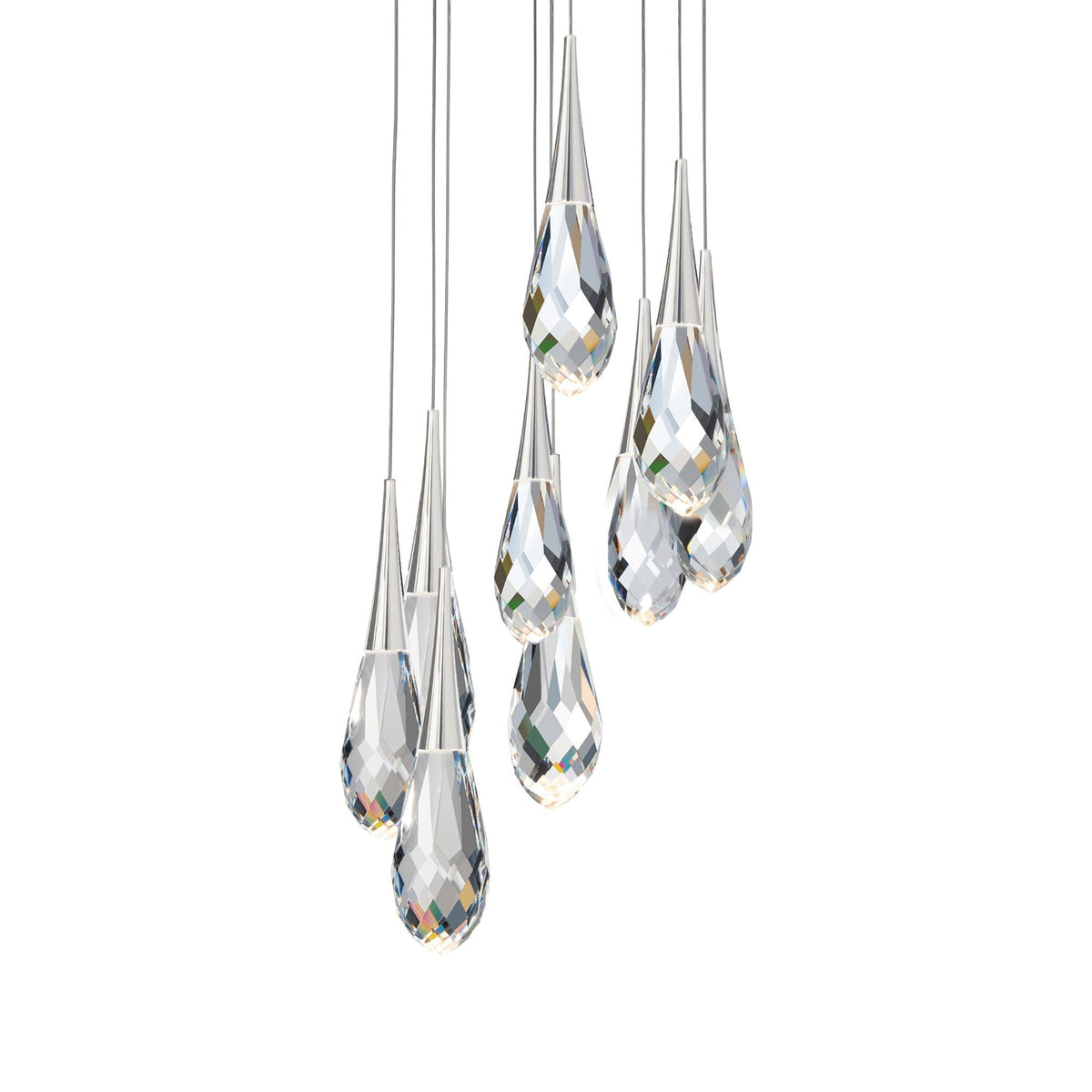 Hibiscas LED Multi Light Pendant Light - Polished Nickel9-Lightcasivra
