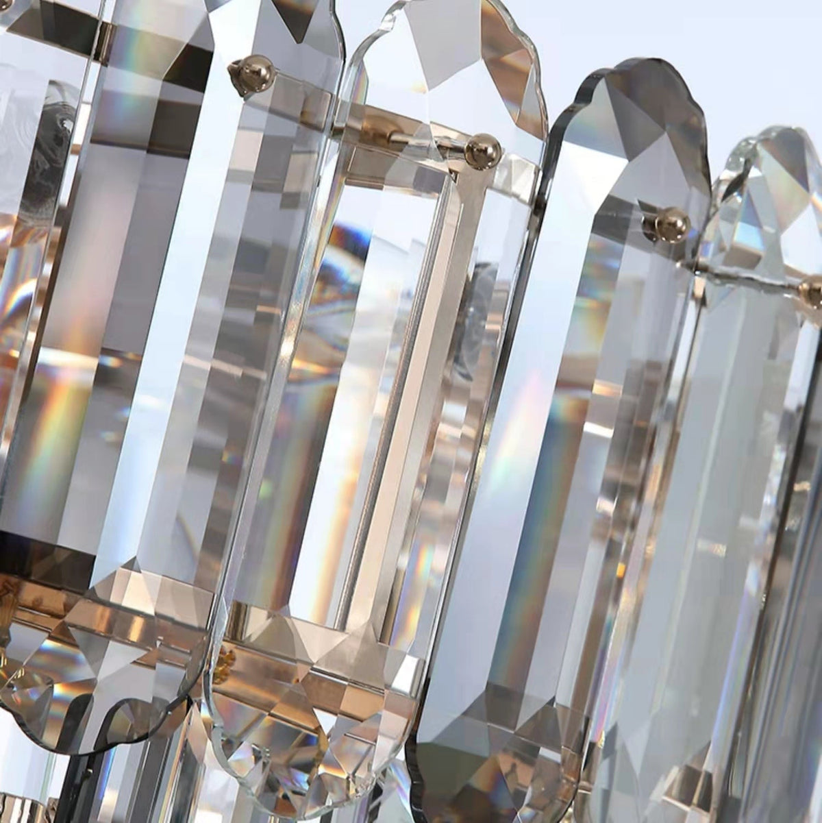 High-grade Crystal Chandelier For Living Room Luxury Duplex Hallway Ceiling Light Fixture - D39.4"*H39.4"Chromecasivra