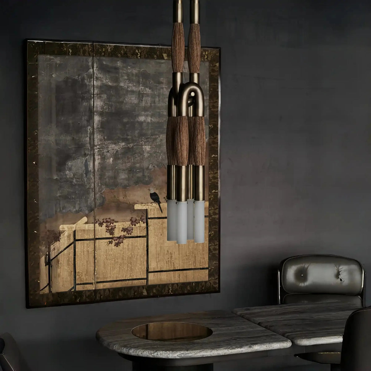 Horsehair Pendant Light - OIL-RUBBED BRONZEPALOMINOcasivra