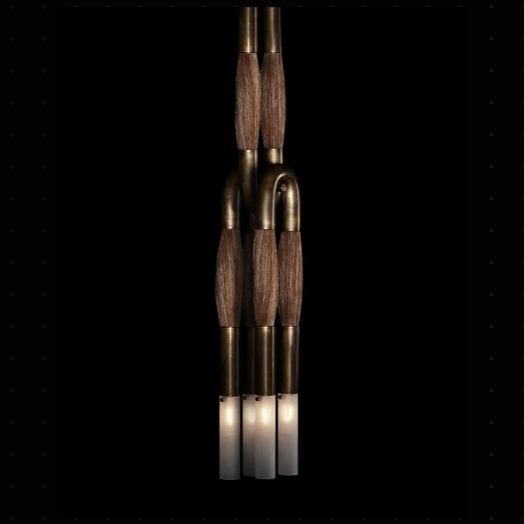Horsehair Pendant Light - AGED BRASSPALOMINOcasivra