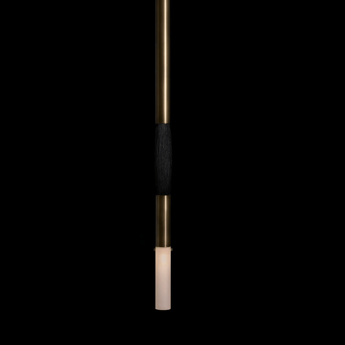 Horsehair Wall Sconce - Aged BrassJet Blackcasivra