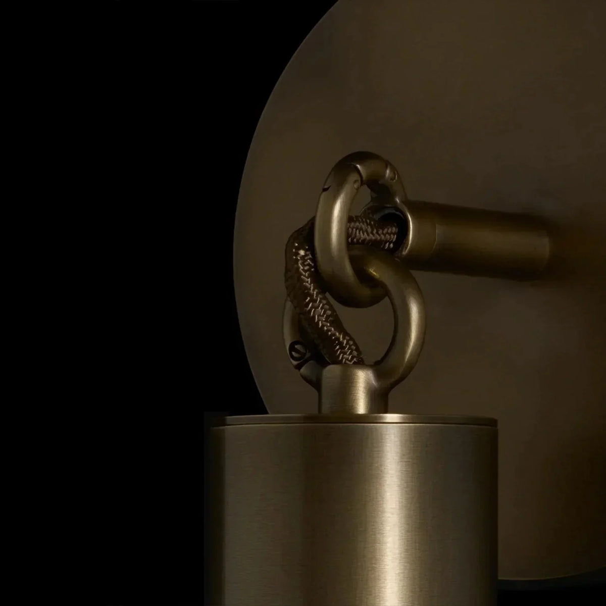 Horsehair Wall Sconce - Aged BrassJet Blackcasivra