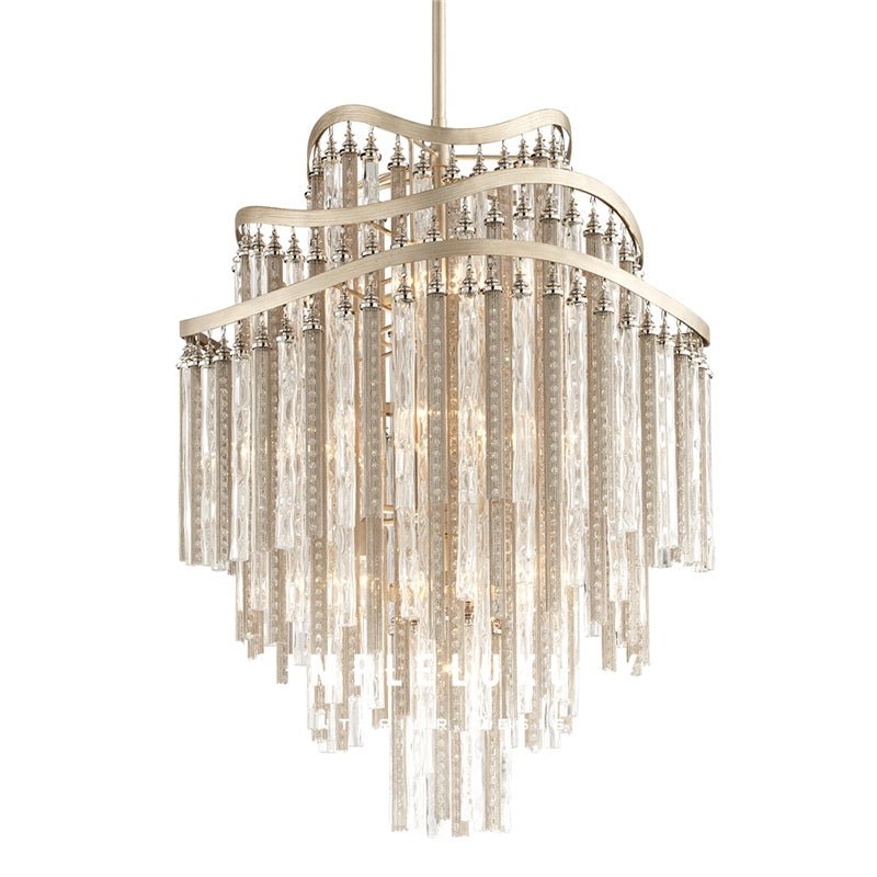 Huge Post-modern Hollow Glass Tube Tassel Chandelier for Living Room/Foyer/Villa/Stairs - D25.6"*H39.4"Warm Lightcasivra