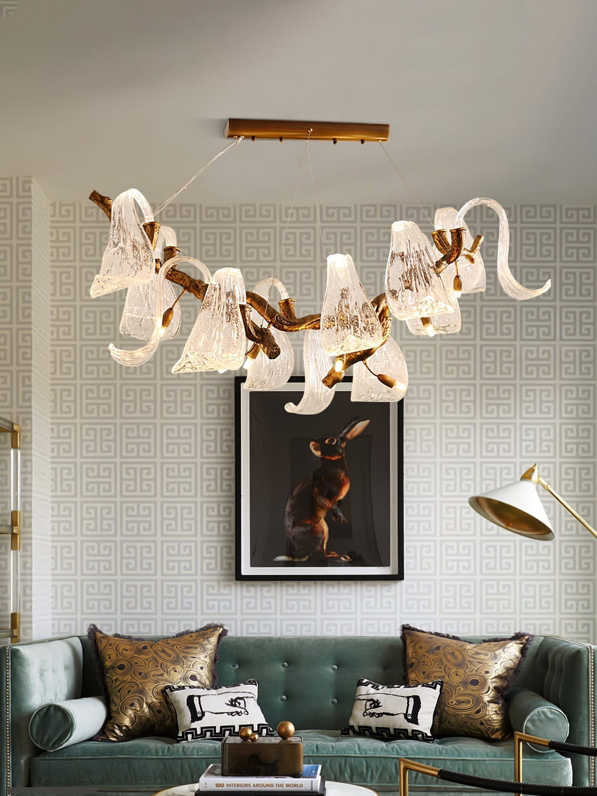 Icarus Wings Horizontal Branch Chandelier - L 39.4″ x W 15.7″ x H 15.7″ / L 100cm x W 40cm x H 40cmcasivra