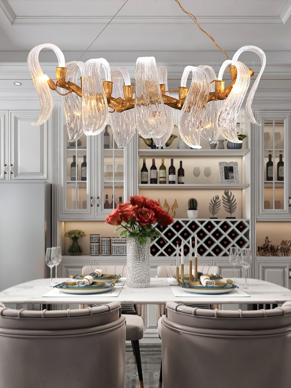 Icarus Wings Horizontal Branch Chandelier - L 39.4″ x W 15.7″ x H 15.7″ / L 100cm x W 40cm x H 40cmcasivra