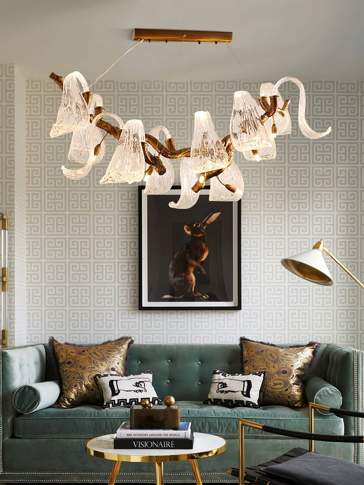 Icarus Wings Horizontal Branch Chandelier - L 39.4″ x W 15.7″ x H 15.7″ / L 100cm x W 40cm x H 40cmcasivra