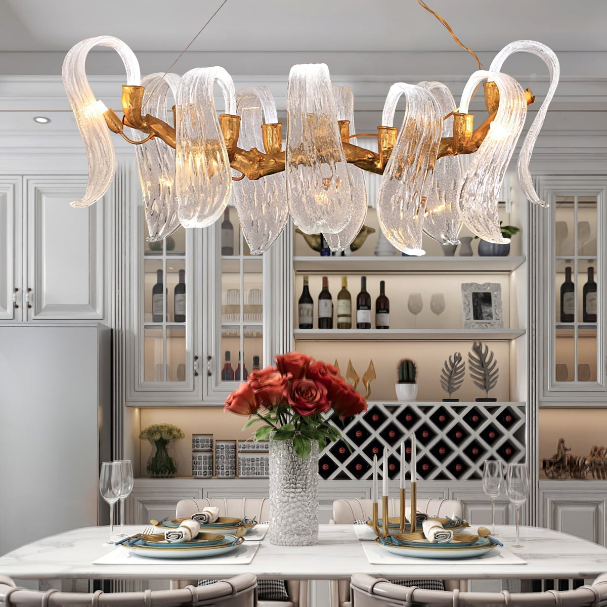 Icarus Wings Horizontal Branch Chandelier - L 39.4″ x W 15.7″ x H 15.7″ / L 100cm x W 40cm x H 40cmcasivra