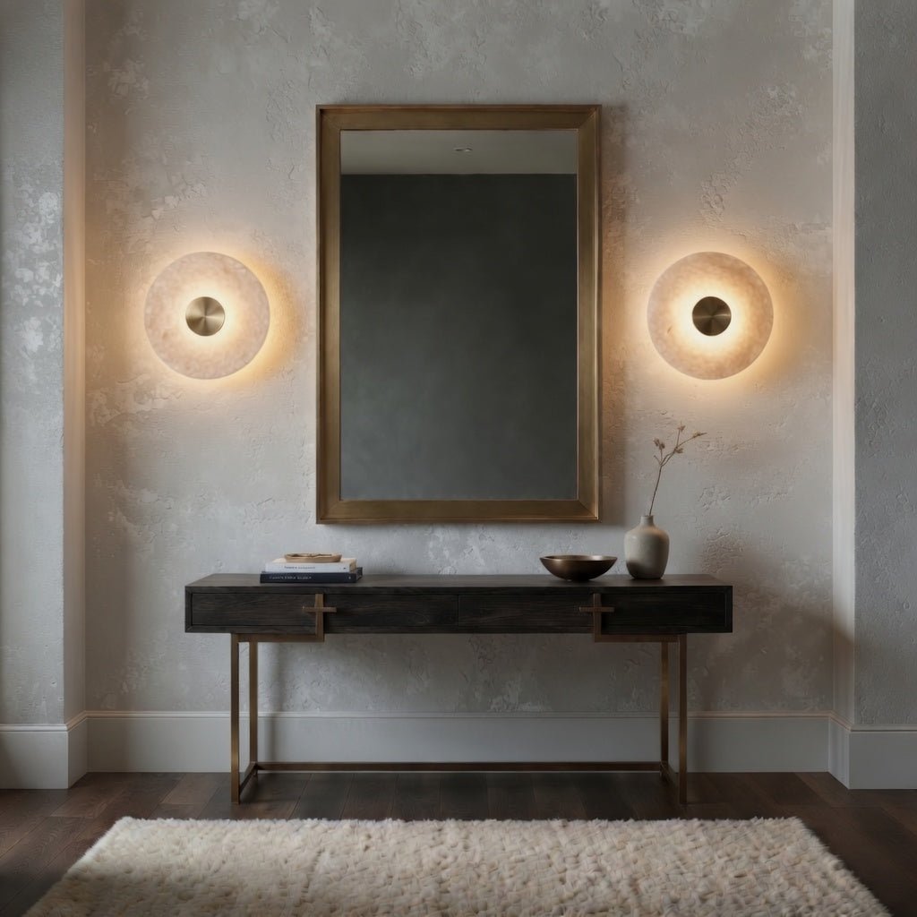 buySolena Marble Disc Wall Sconce - Morsale