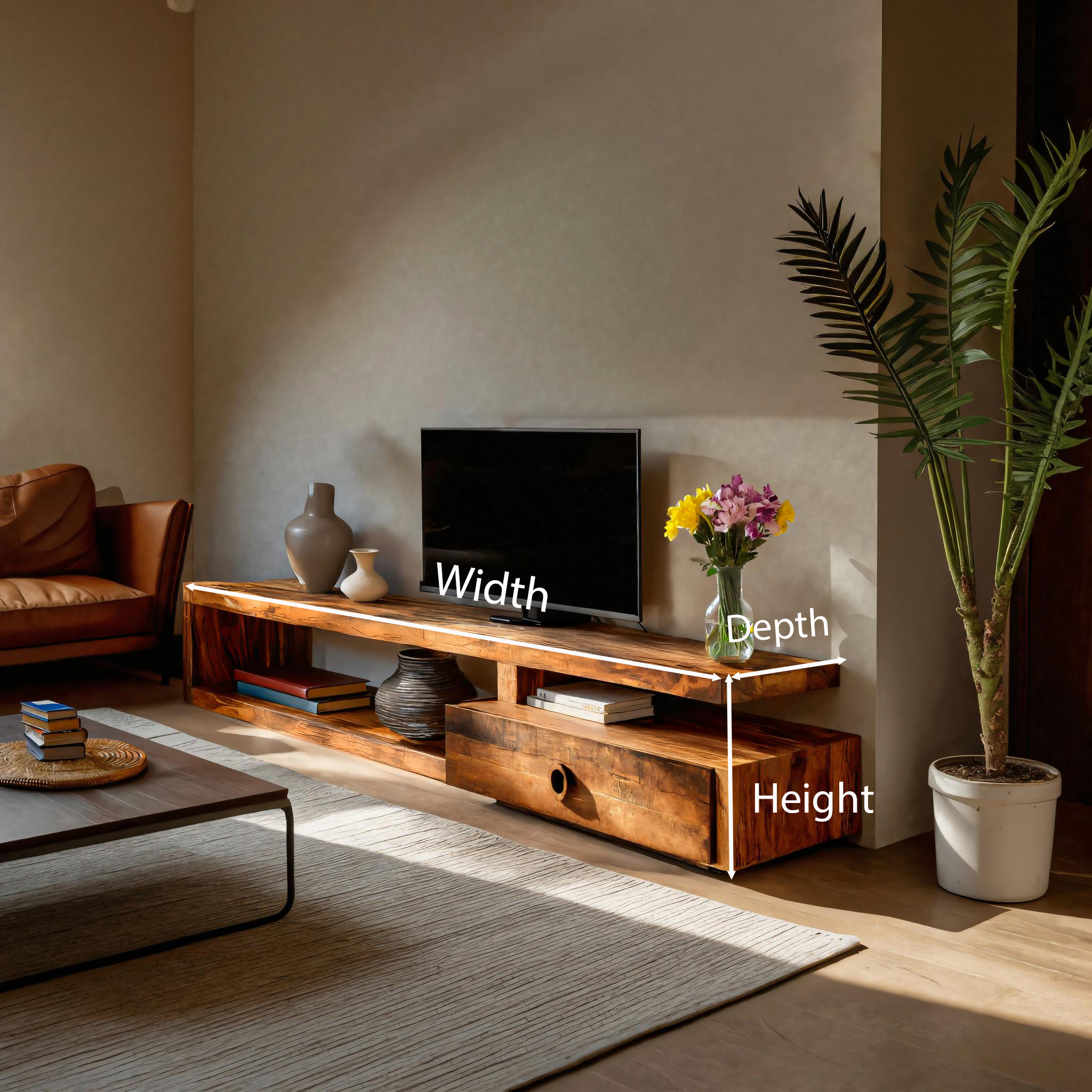 Modern TV Shelf For Living Room Or Media Unit