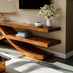 Modern Curved TV Stand For Living Room