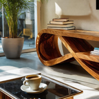 Modern Curved TV Stand For Living Room