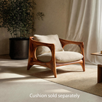 Modern Lounge Chair With Carved Frame For Living Room