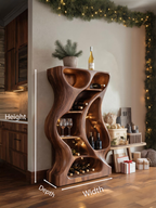 Rustic Handcrafted Wine Rack For Holiday Home Décor