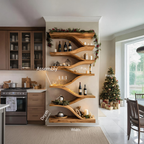 Christmas Handmade Sculptural Wall Shelf For Dining Room