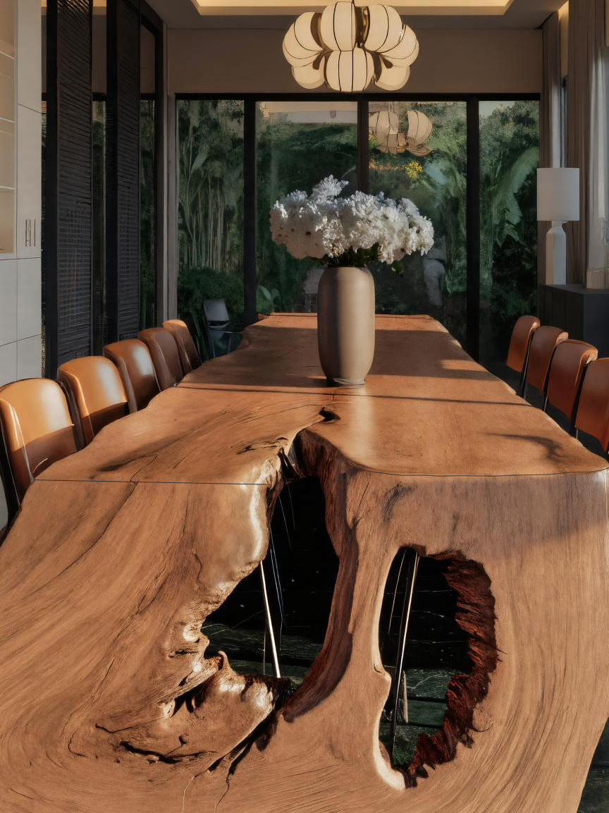 Modern Sculptural Dining Table For Dining Room