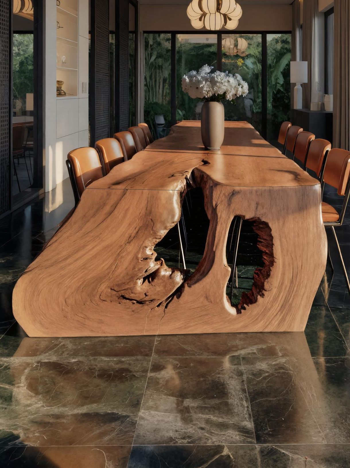 Modern Sculptural Dining Table For Dining Room
