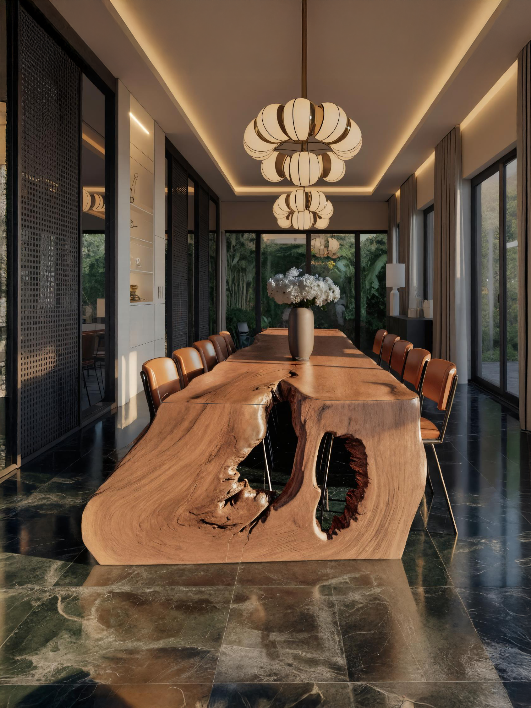 Modern Sculptural Dining Table For Dining Room