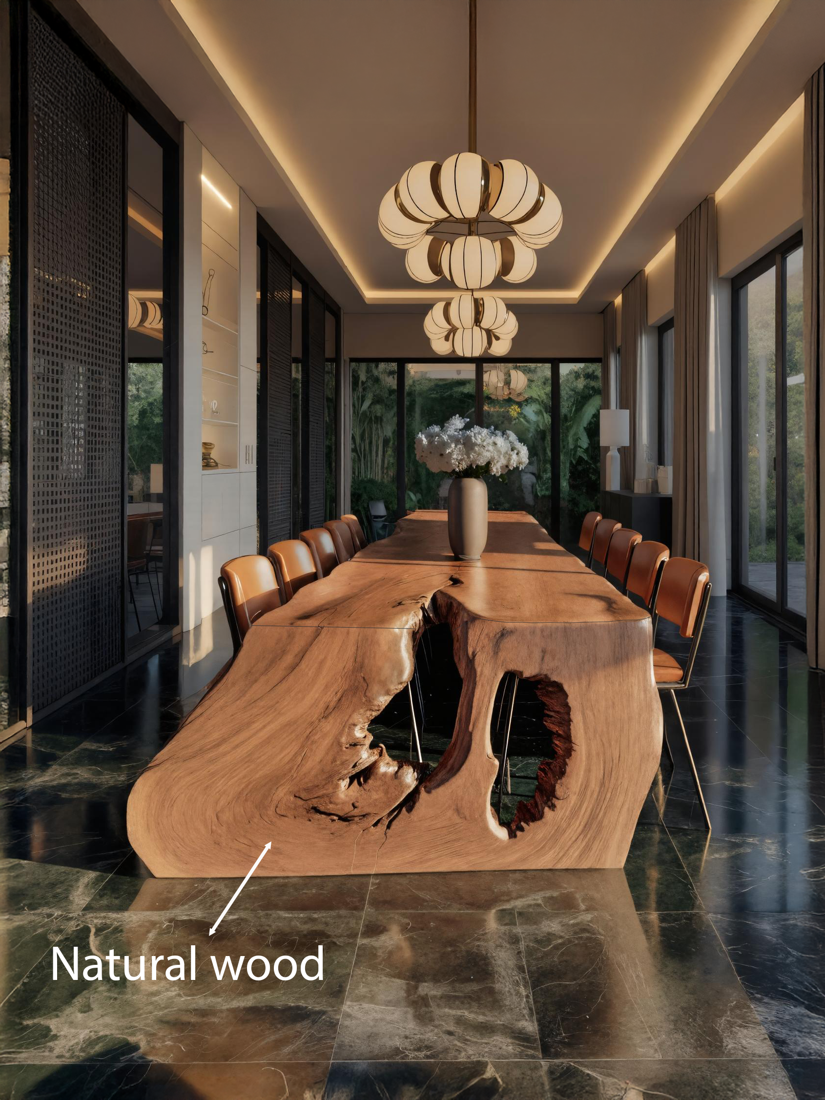 Modern Sculptural Dining Table For Dining Room
