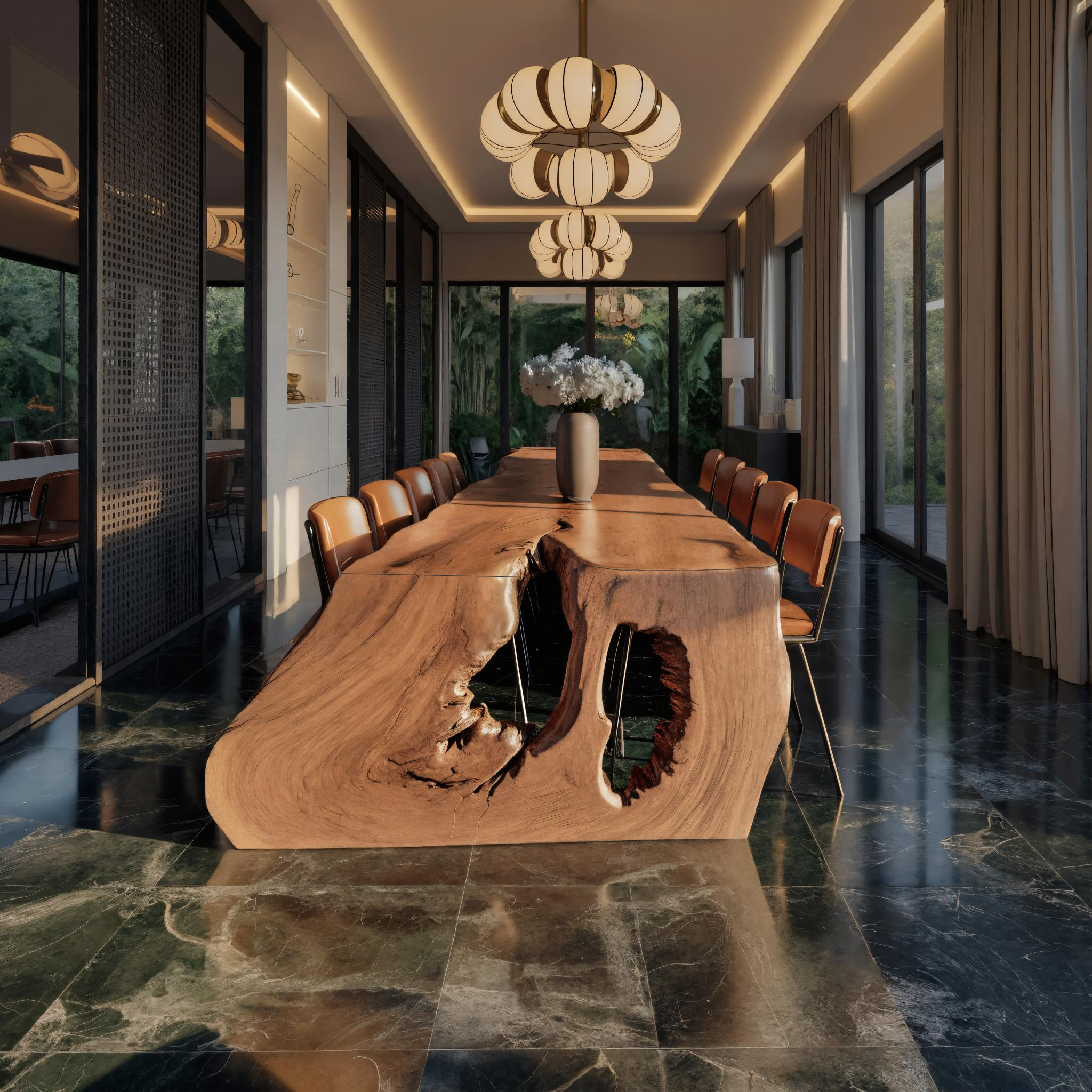 Modern Sculptural Dining Table For Dining Room