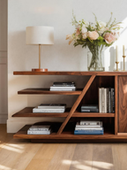 Modern Sideboard With Shelves And Cabinet For Living Room