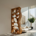 Modern Sculptural Bookshelf Room Divider For Living Room