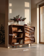 Modern Cabinet With Wavy Design For Living Room