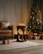 Modern Sculptural Side Table For Holiday Decoration