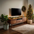 Modern Floating TV Console With Rounded Edge For Holiday