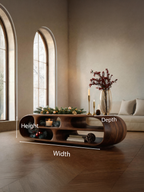 Modern Curved Sideboard For Living Room Or Holiday Decor