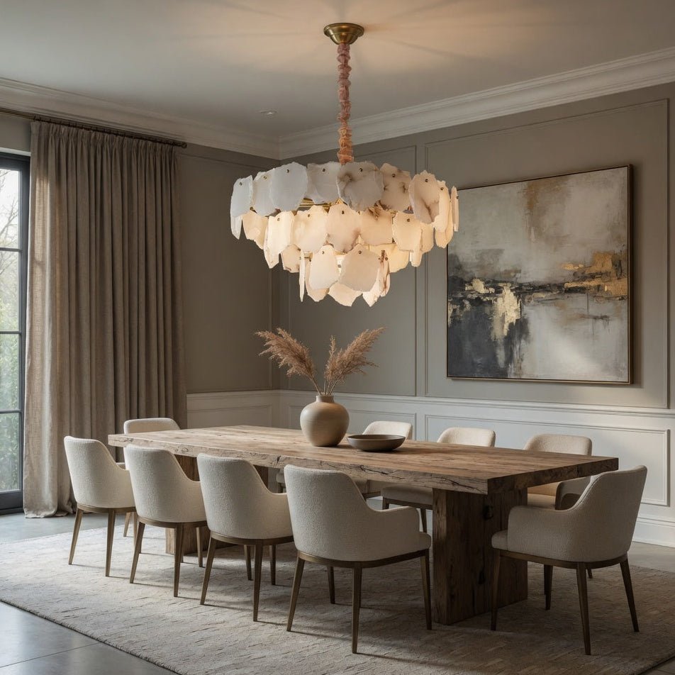 buyNorham Modern Marble Tiered Slice Chandelier - Morsale