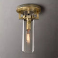 Machinist Glass Cylinder Flush Mount