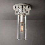 Machinist Glass Cylinder Flush Mount