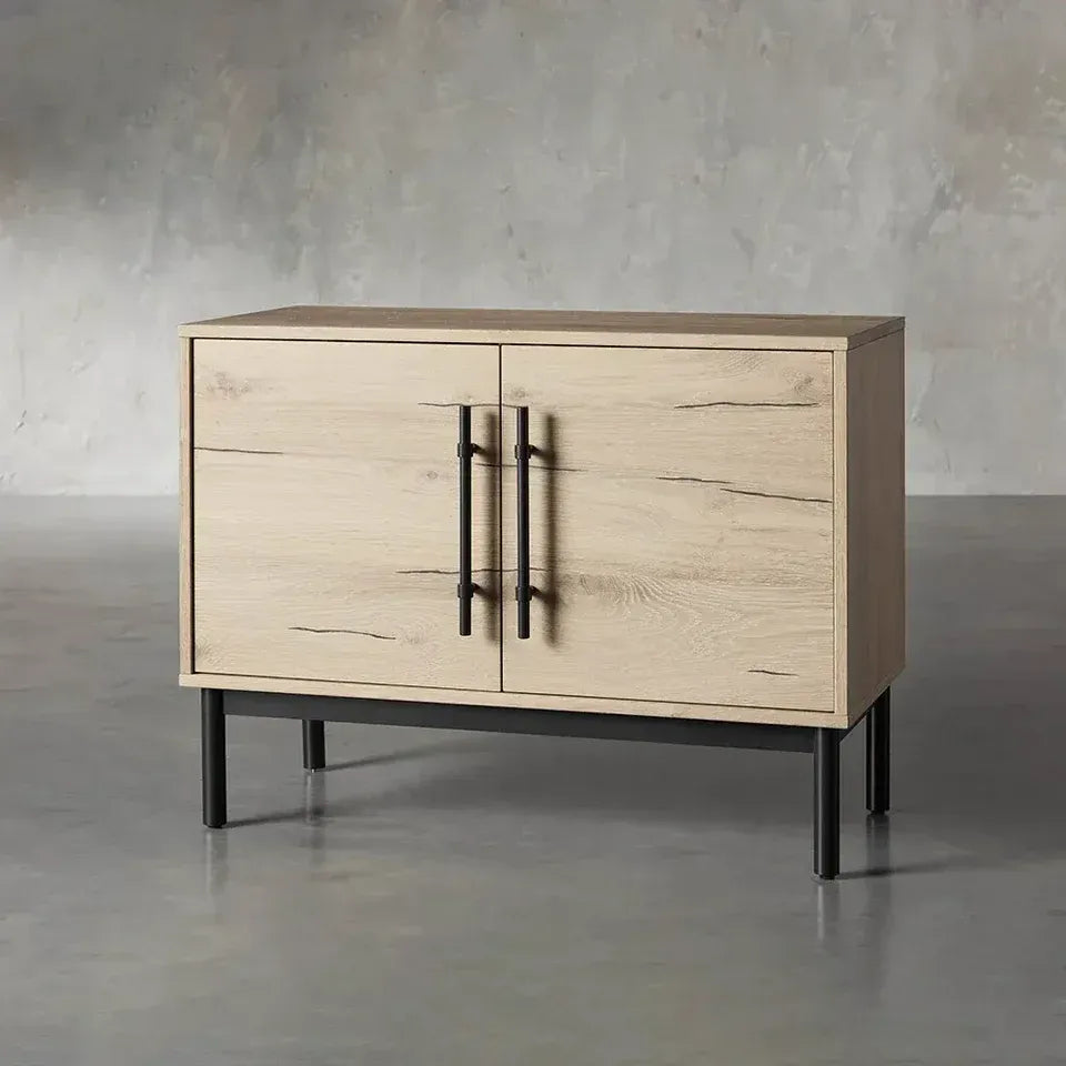 Rowan Reclaimed Oak Hall Chest Natural Wood Storage Cabinet
