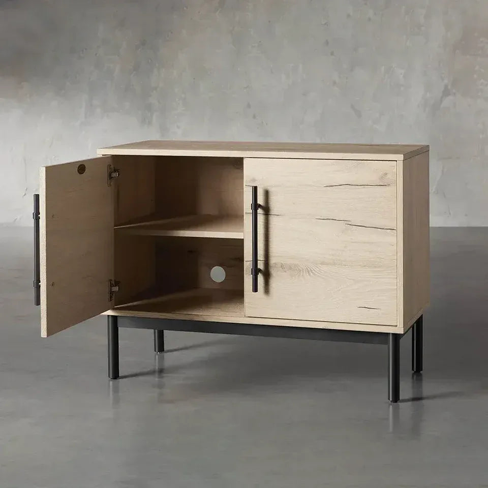 Rowan Reclaimed Oak Hall Chest Natural Wood Storage Cabinet