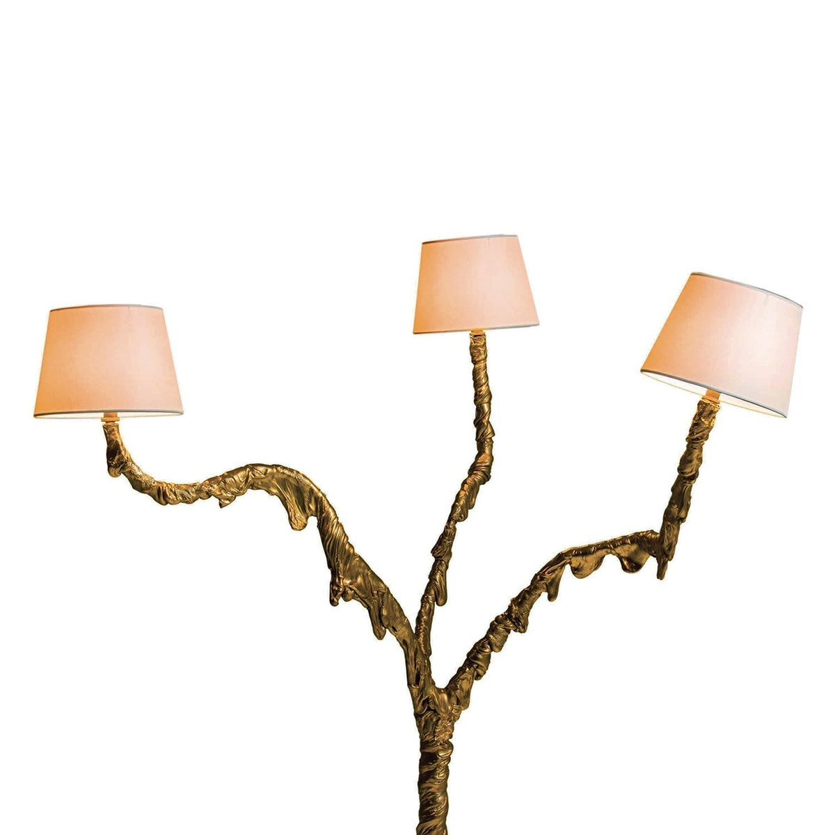 Ines Brass Three-Light Floor Lamp - Ø 31.5″ × H 78.7″Brass / WhiteUS Plugcasivra