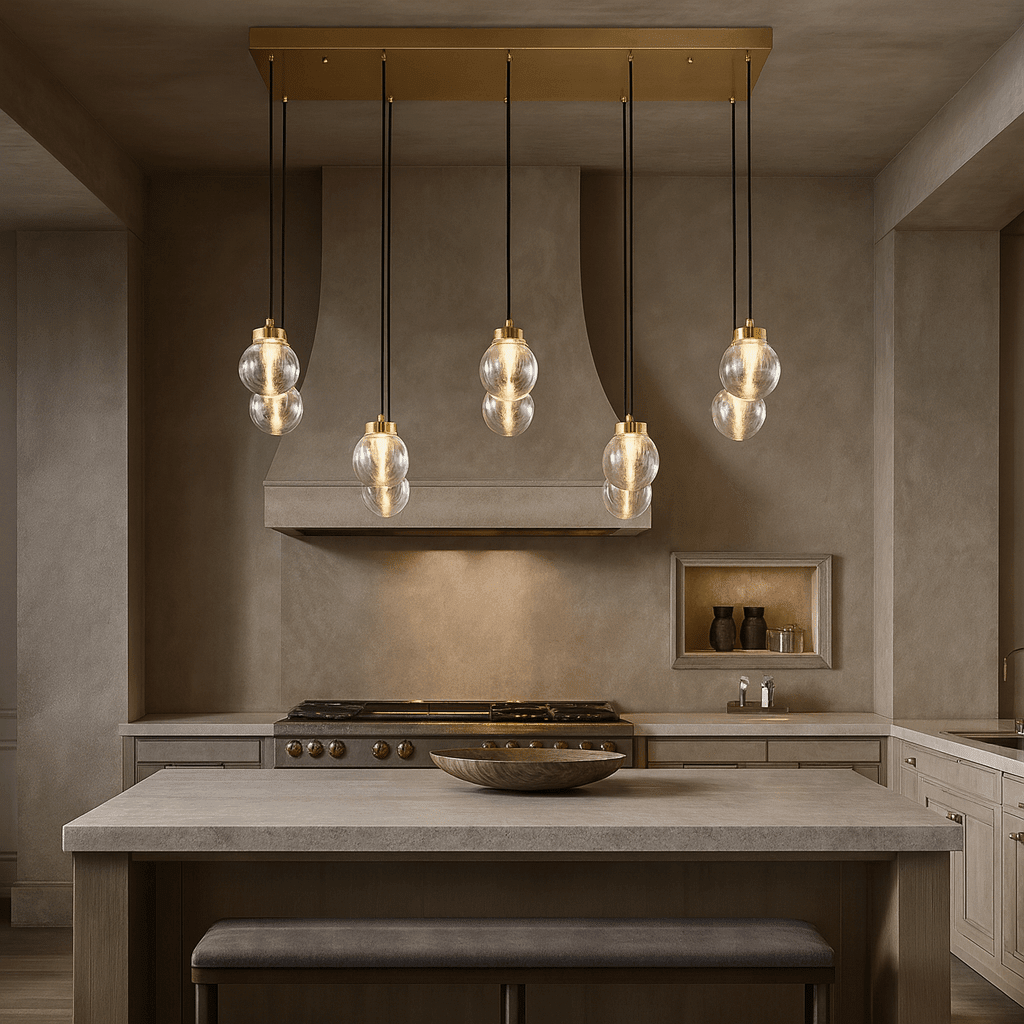 Bossen suspension chandelier full view