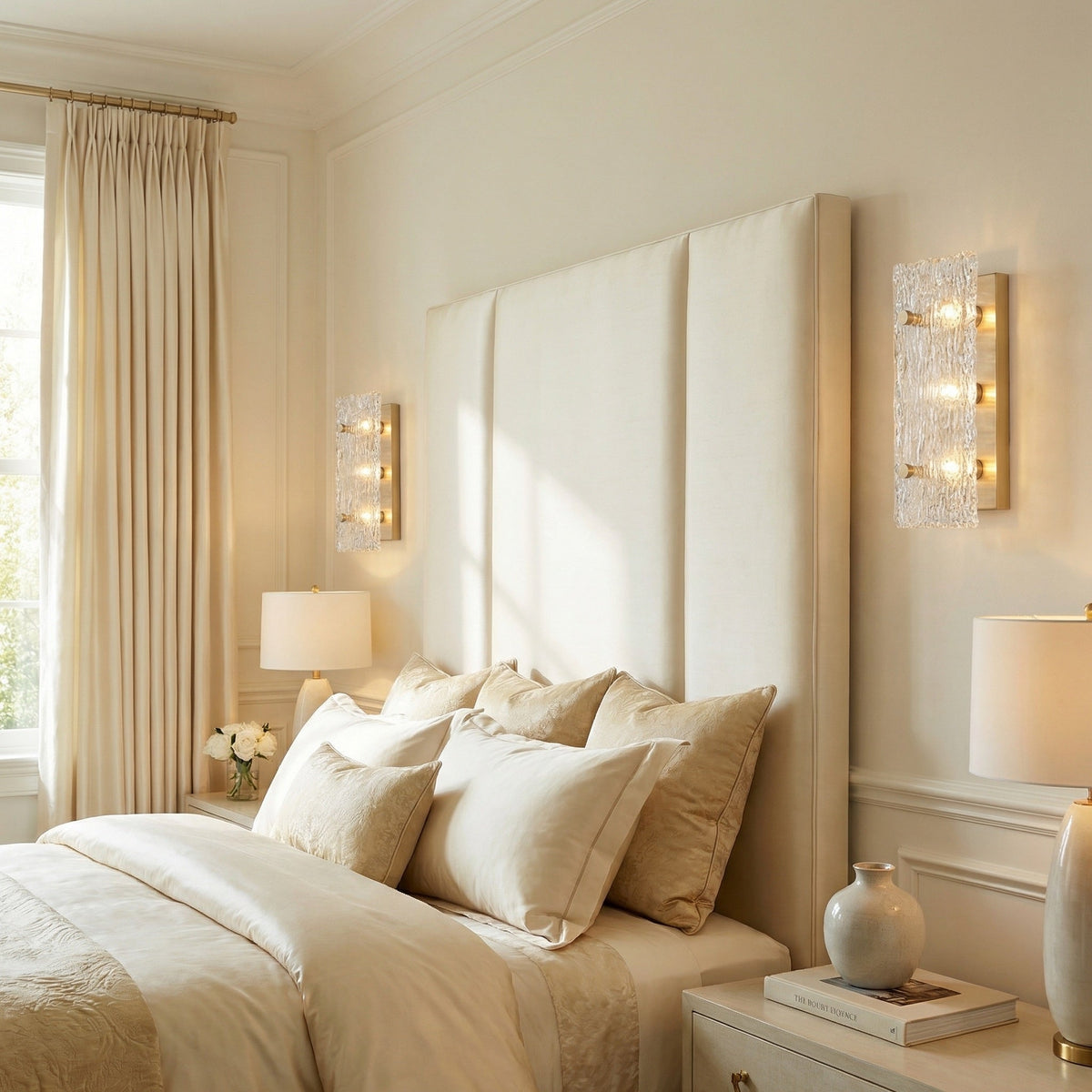 Knox Glass Wall Sconce 16" - L15.7" × W4.7" × H5.9" (L40 × W12 × H15 cm)casivra