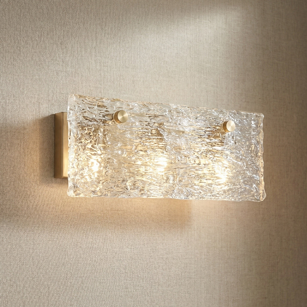 Knox Glass Wall Sconce 16" - L15.7" × W4.7" × H5.9" (L40 × W12 × H15 cm)casivra