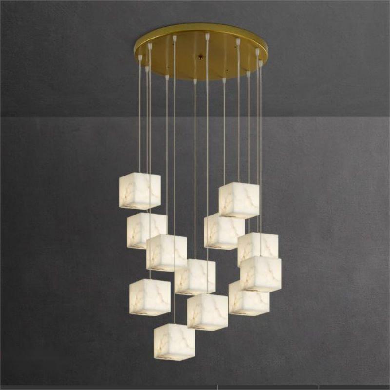 Kybos Alabaster Chandelier Light - 12-Light 15.75" / 40cmcasivra