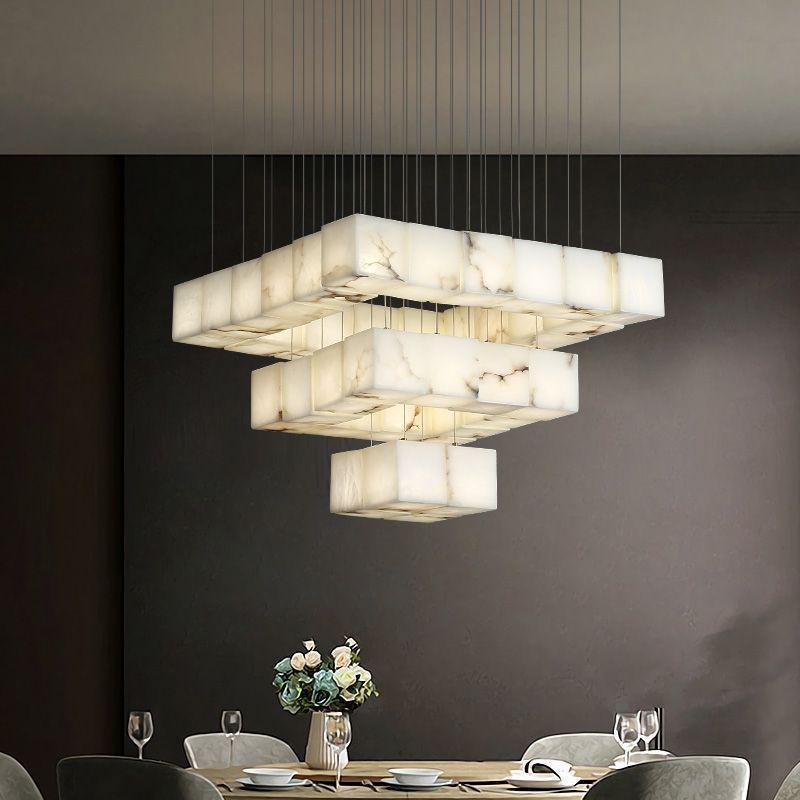 Kybos Alabaster Chandelier Light - 7-Light 11.8" / 30cmcasivra