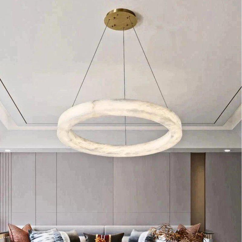 Kyklos Alabaster Chandelier Light - 19.6"/ 50cmcasivra