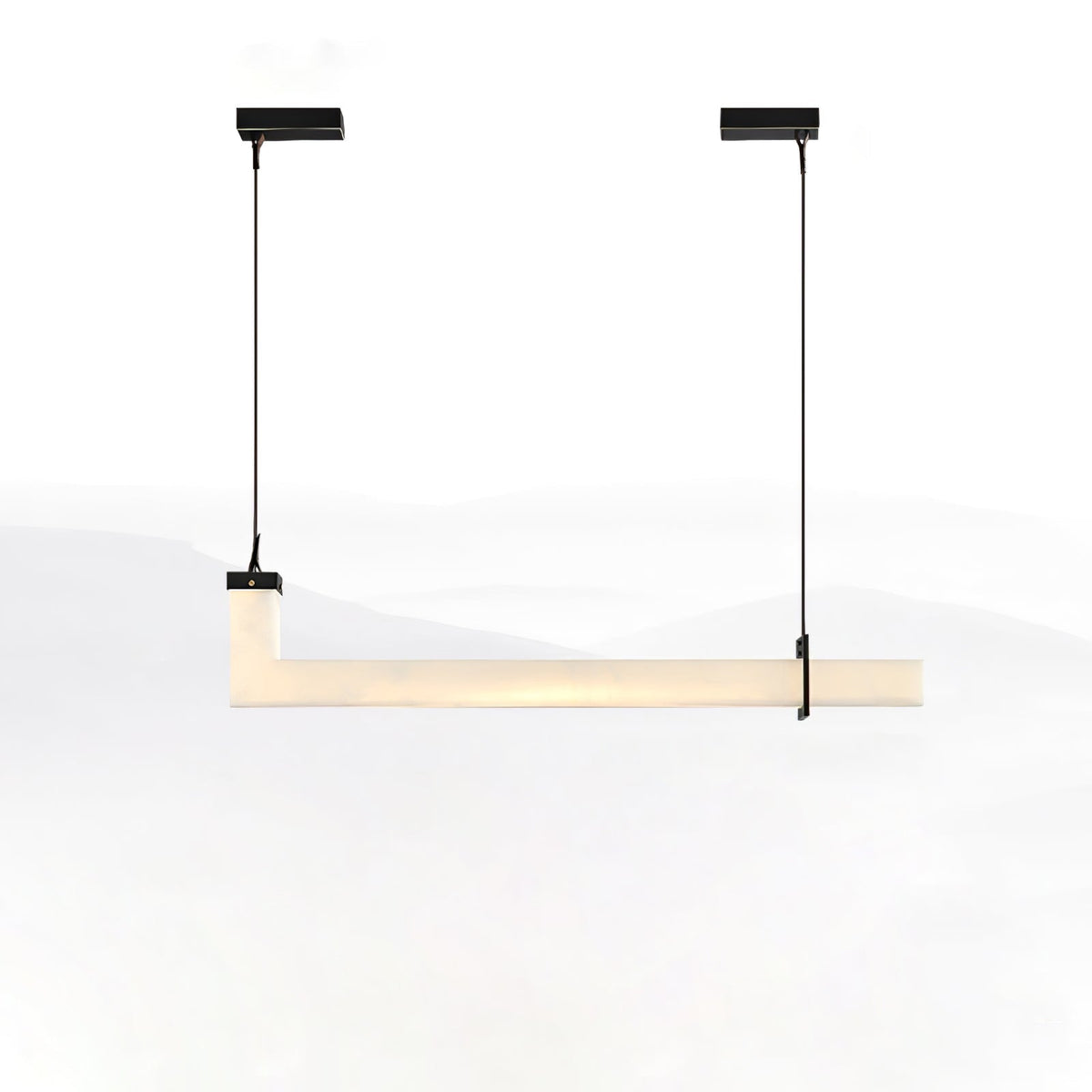 L-Axis Pendant Lamp - L 47.2 in x H 9.1 inBlack & WhiteWarm Lightcasivra